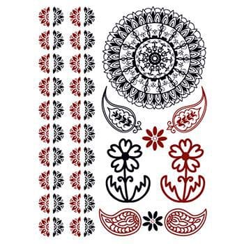 Henna: Sunlight Mandala Temporary Tattoo Set