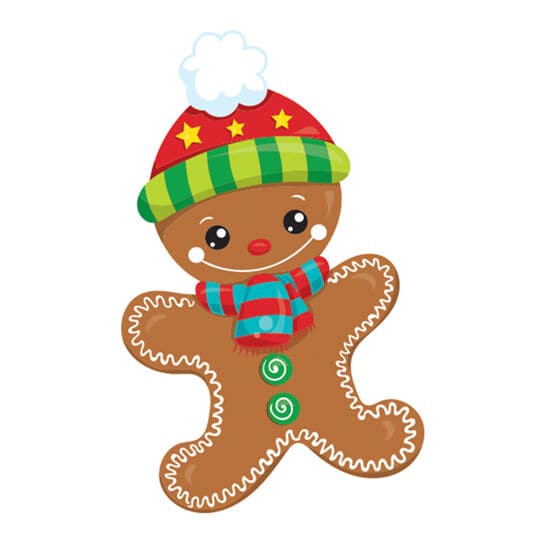 Holiday Gingerbread Man Temporary Tattoo