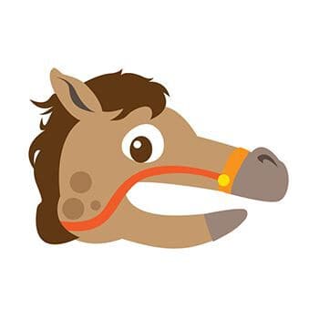 Horse Hand Puppet Temporary Tattoo