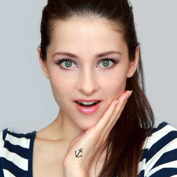 anchor temporary tattoo
