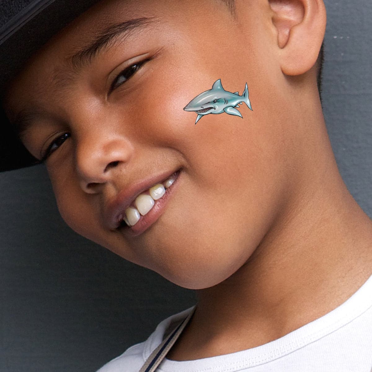 illustrated shark temporary tattoo