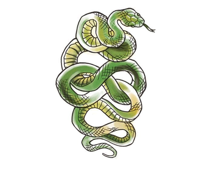 Infinity Snake Small Temporary Tattoo