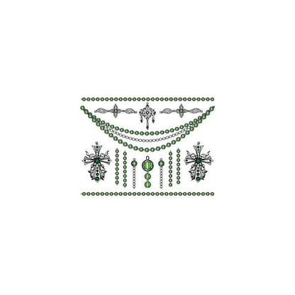Jade Crosses Temporary Tattoo Jewelry Set
