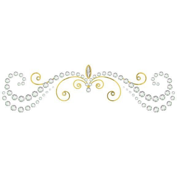 Metallic Diamond Sternum Bikini Temporary Tattoo