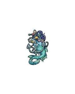 Kids Mermaid Skull Pirate Temporary Tattoo