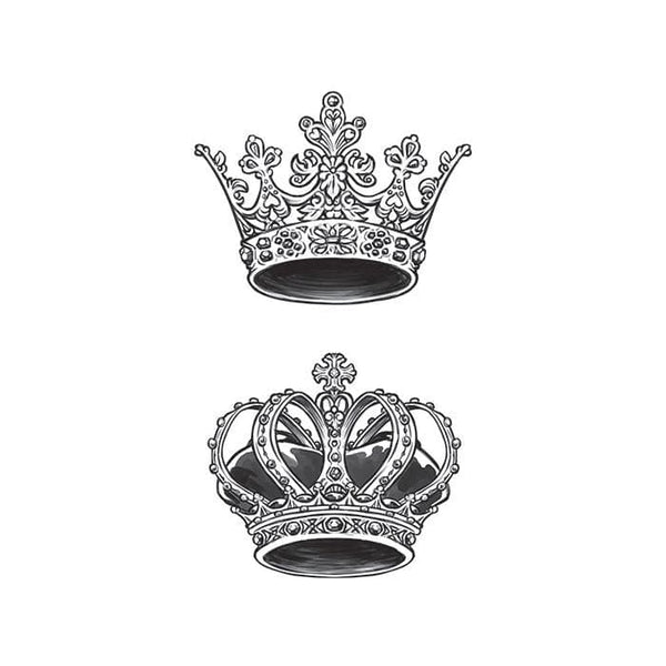 King & Queen Card Suit Temporary Tattoos