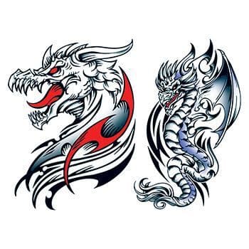 Knucker Dragons Temporary Tattoo Set