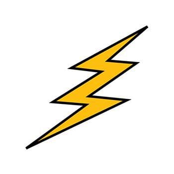 Lightning Bolt Temporary Tattoo