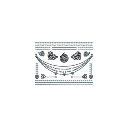 Links and Hearts Temporary Tattoo Jewelry Set