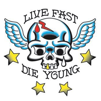 Live Fast Die Young Temporary Tattoo