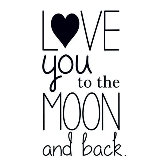Love You to the Moon and Back Temporary Tattoo
