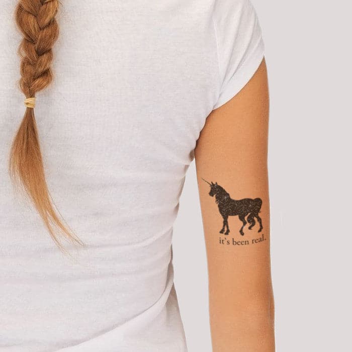 magical unicorn temporary tatoo