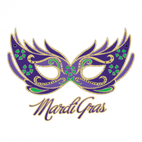 Metallic Mardi Gras Masquerade Mask Temporary Tattoo