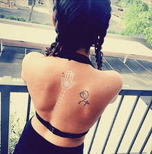 metallic festival temporary tattoo