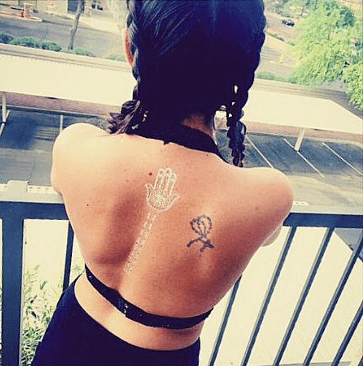metallic festival temporary tattoo