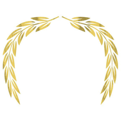 Metallic Crest Leaves Temporary Tattoo