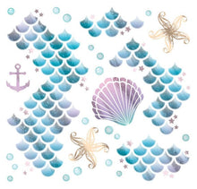 Metallic Mermaid Costume Temporary Tattoos