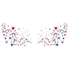 Metallic Patriotic Flashy Freckles Face Temporary Tattoo