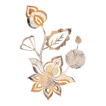 Metallic Budding Flower Temporary Tattoo