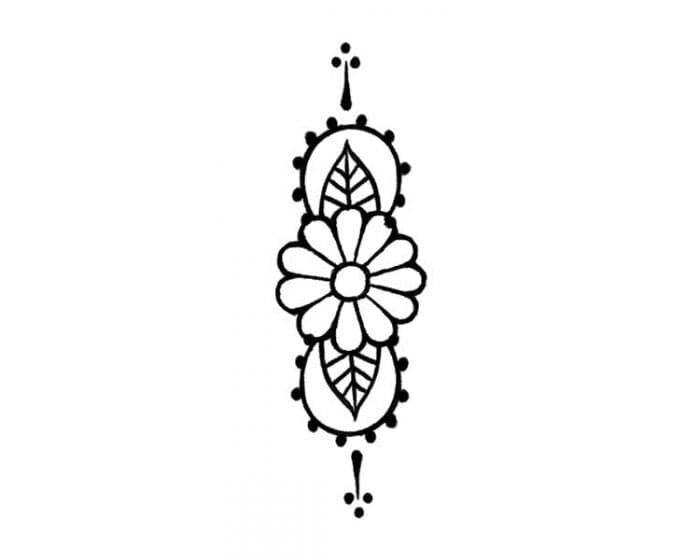 Minimalist Flower Temporary Tattoo