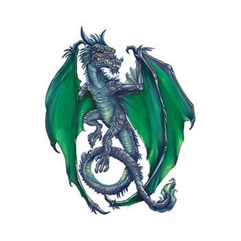 Mischievous Dragon Temporary Tattoo