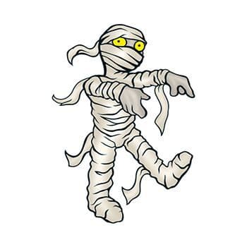 Walking Mummy Temporary Tattoo