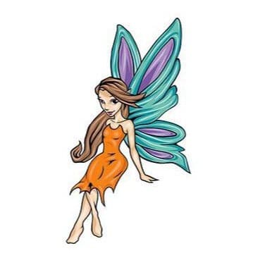 Mythical Cartoon Fairy Temporary Tattoo