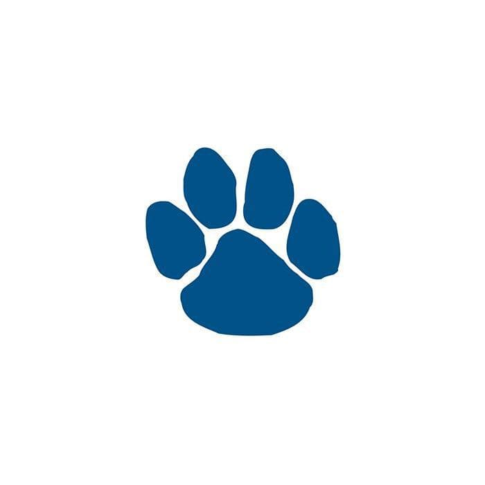 Navy Blue Paw Print Temporary Tattoo