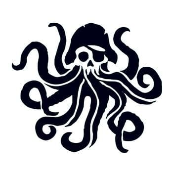 Octopus Pirate Symbol Temporary Tattoo