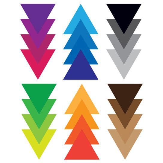 Ombre Triangles Temporary Tattoo