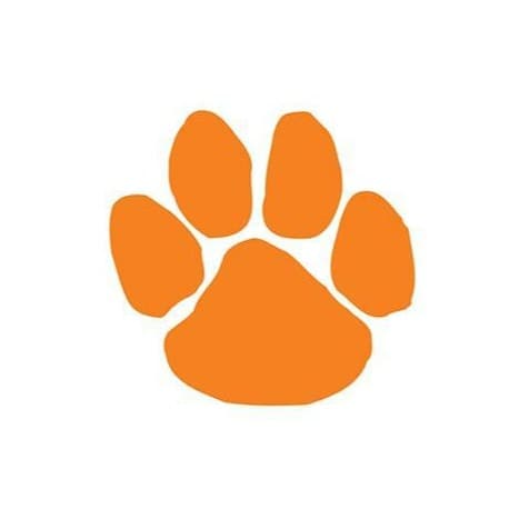 Orange Paw Print Temporary Tattoo