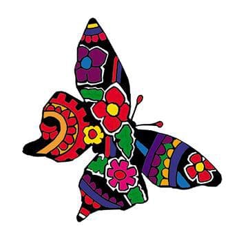 Patterned Butterfly Temporary Tattoo