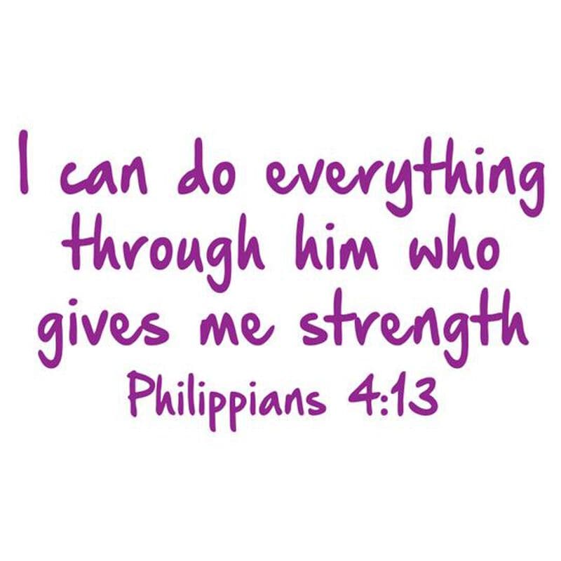 Phillippians 4:13 Temporary Tattoo