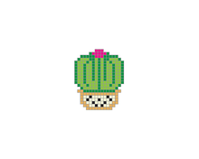 Pixel Barrel Cactus Temporary Tattoo