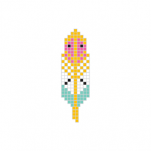Pixel Feather Temporary Tattoo