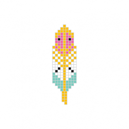 Pixel Feather Temporary Tattoo