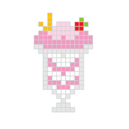 Pixel Milkshake Temporary Tattoo