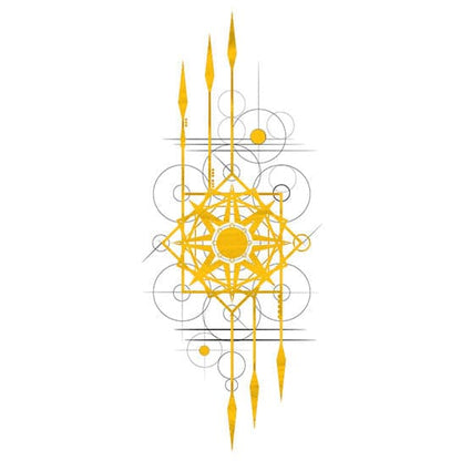 Metallic Bionic Dream Catcher Temporary Tattoo
