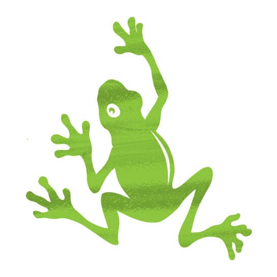 Metallic Frog Temporary Tattoo