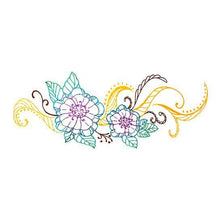 Metallic Flowers Temporary Tattoo