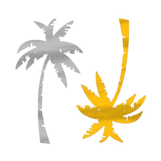 Metallic Palm Trees Temporary Tattoo