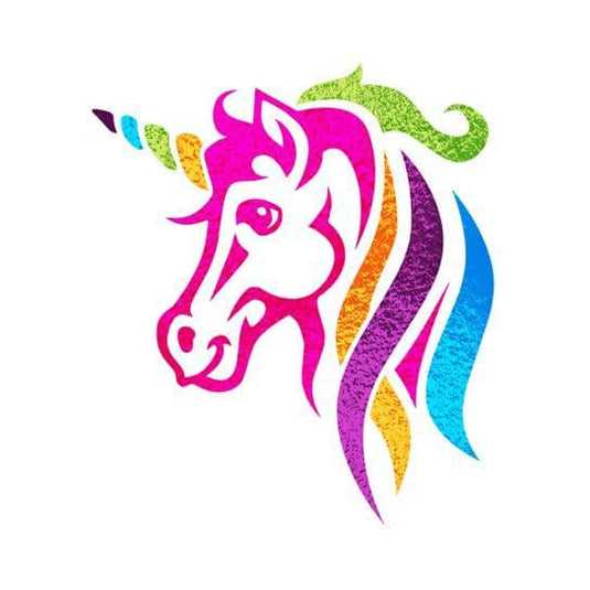 Metallic Rainbow Unicorn Temporary Tattoo