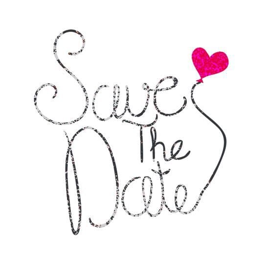 Metallic Save The Date Temporary Tattoo