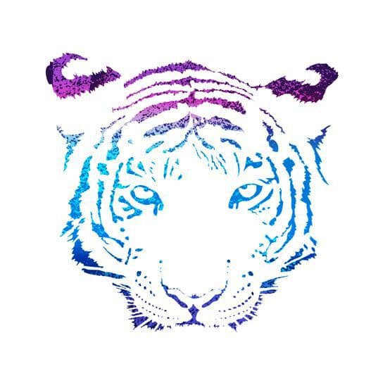 Metallic Tiger Temporary Tattoo
