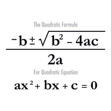 Quadratic Formula Temporary Tattoo