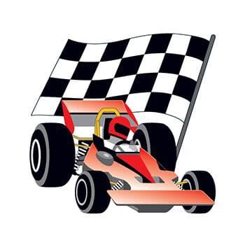 Race Car Temporary Tattoo