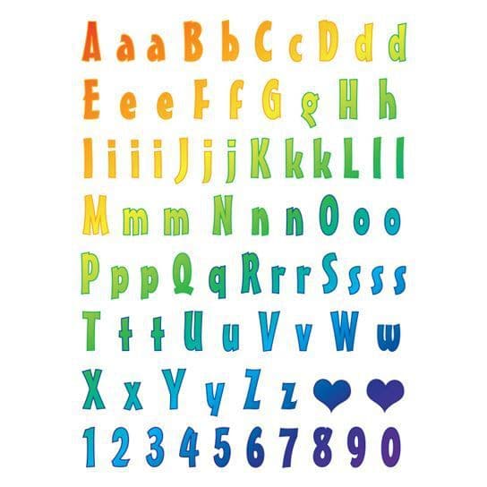 Rainbow Letter Temporary Tattoos