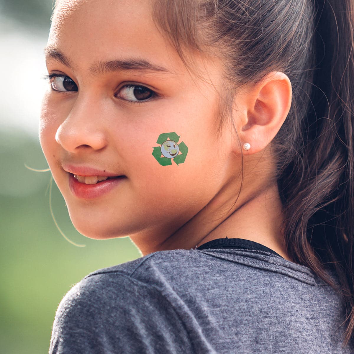 recycle earth temporary tattoo