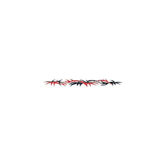 Red and Black Thorns Band Temporary Tattoo