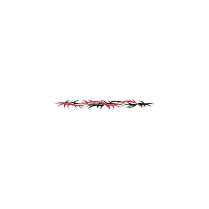 Red and Black Thorns Band Temporary Tattoo